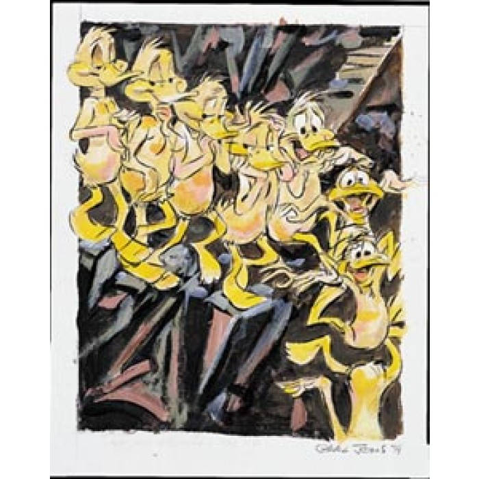 Chuck Jones Signed "Nude Duck Descending Staircase" 1991 Warner Bro Limited Edition Lithograph 350