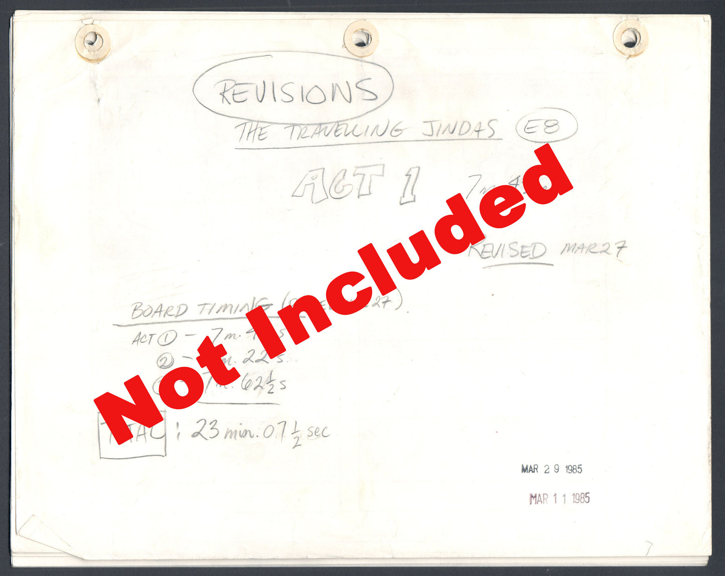 Star Wars: Ewoks season 1985 Original Production Pencil Animation Storyboard 12