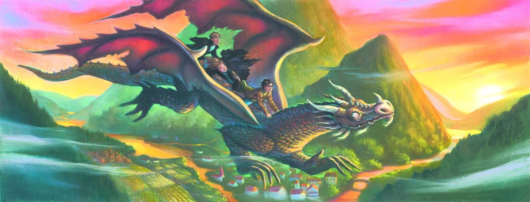 Harry Potter Hallows Special Edition Escape from Gringotts Mary GrandPre SIGNED Bookcover Giclee on Fine Art Paper Limited Edition of 500