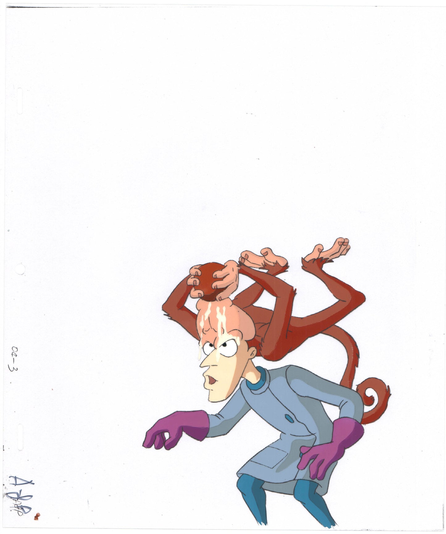 Earthworm Jim Professor Monkey production animation cel Universal 95-6 68