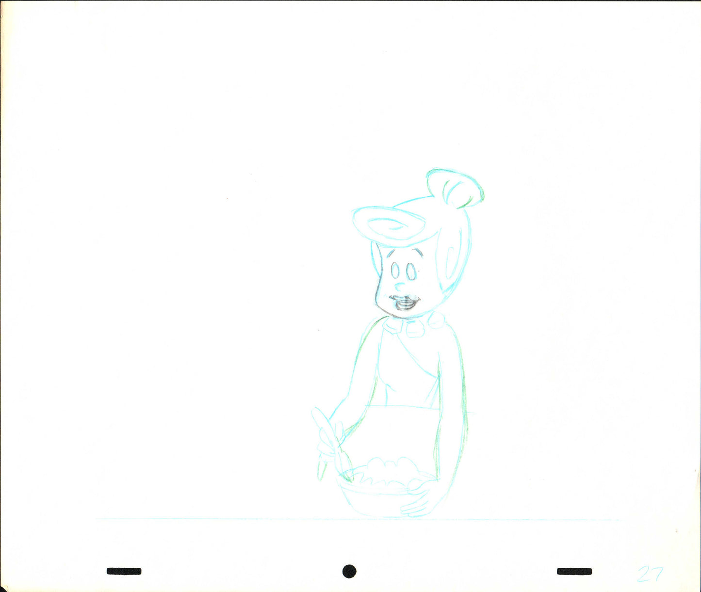 The Flintstones Wilma Flintstone Production cel Drawing from HANNA-BARBERA