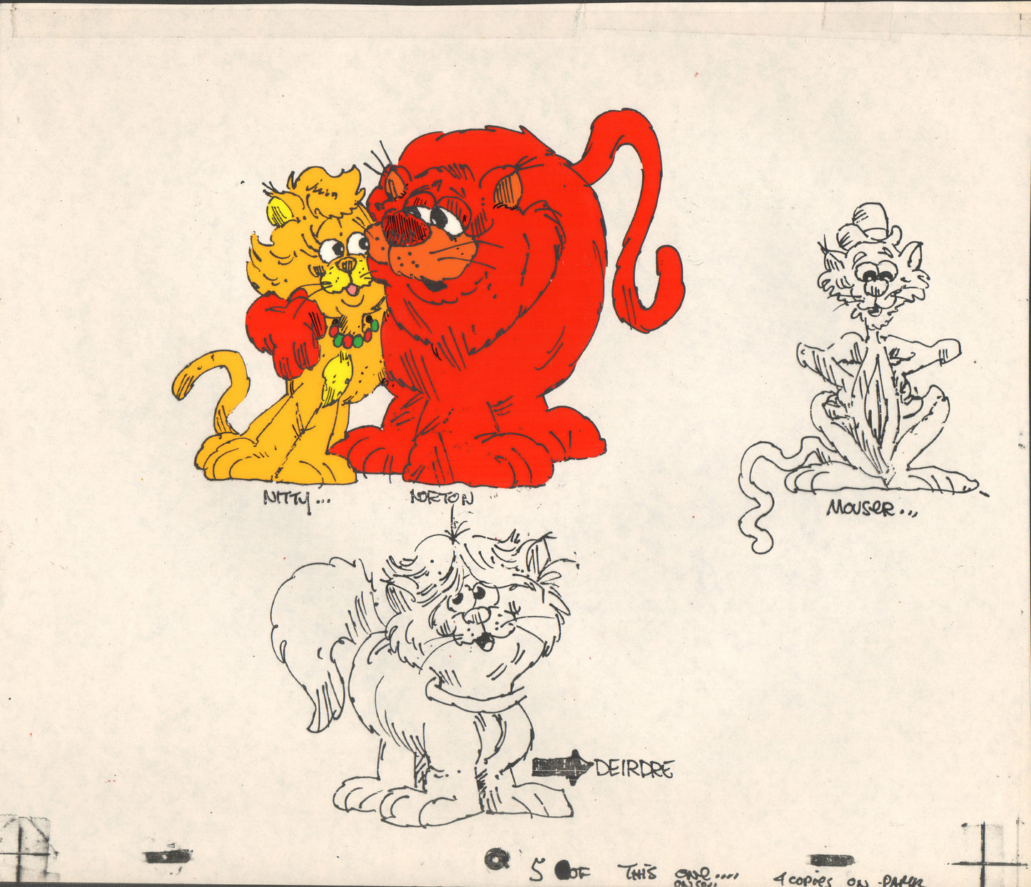 Bad Cat Original Production Model Cel from Ruby Spears 1984 Cartoon