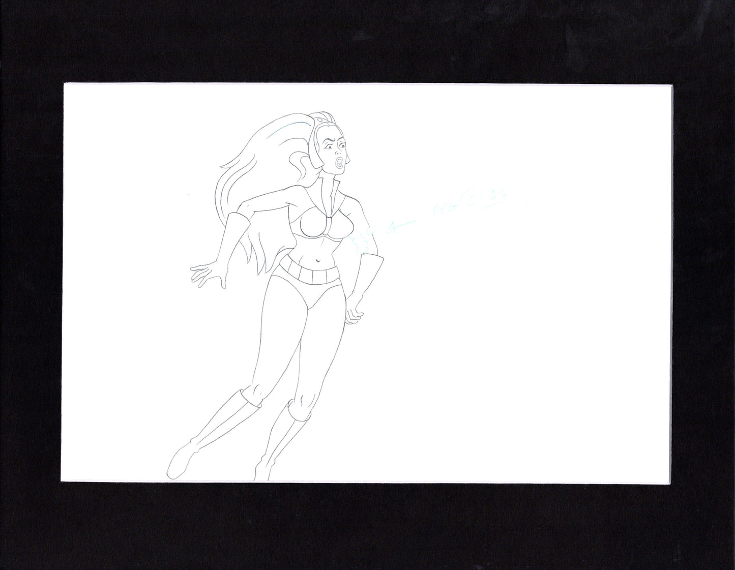 Flash Gordon Aura Filmation Original Production Animation Art Cel Drawing a33