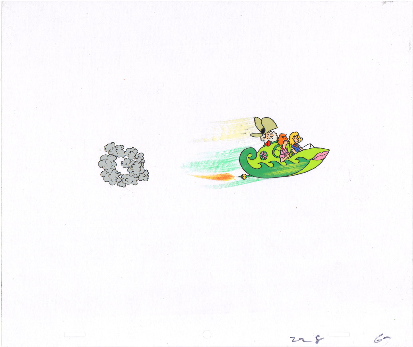 Yogi's Space Race Animation Production Cel Nugget Nose Hanna Barbera 1978 sh