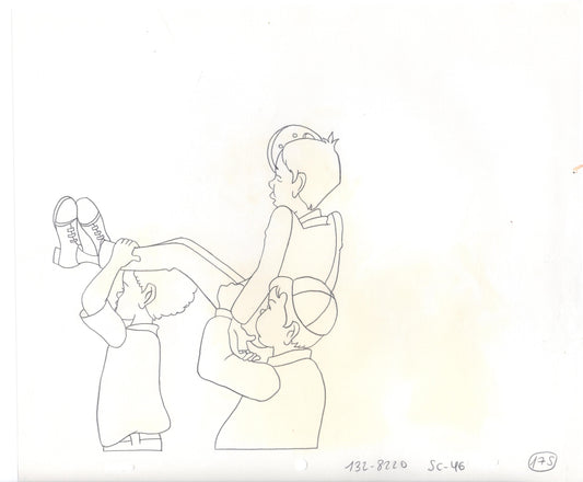 Little Rascals Production Animation Cel Drawing with Alfalfa from Hanna Barbera 1982-83 175
