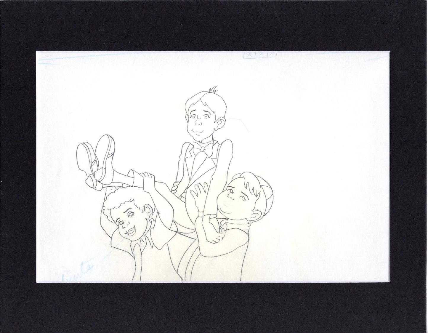 Little Rascals Production Animation Cel Drawing with Alfalfa from Hanna Barbera 1982-83 46
