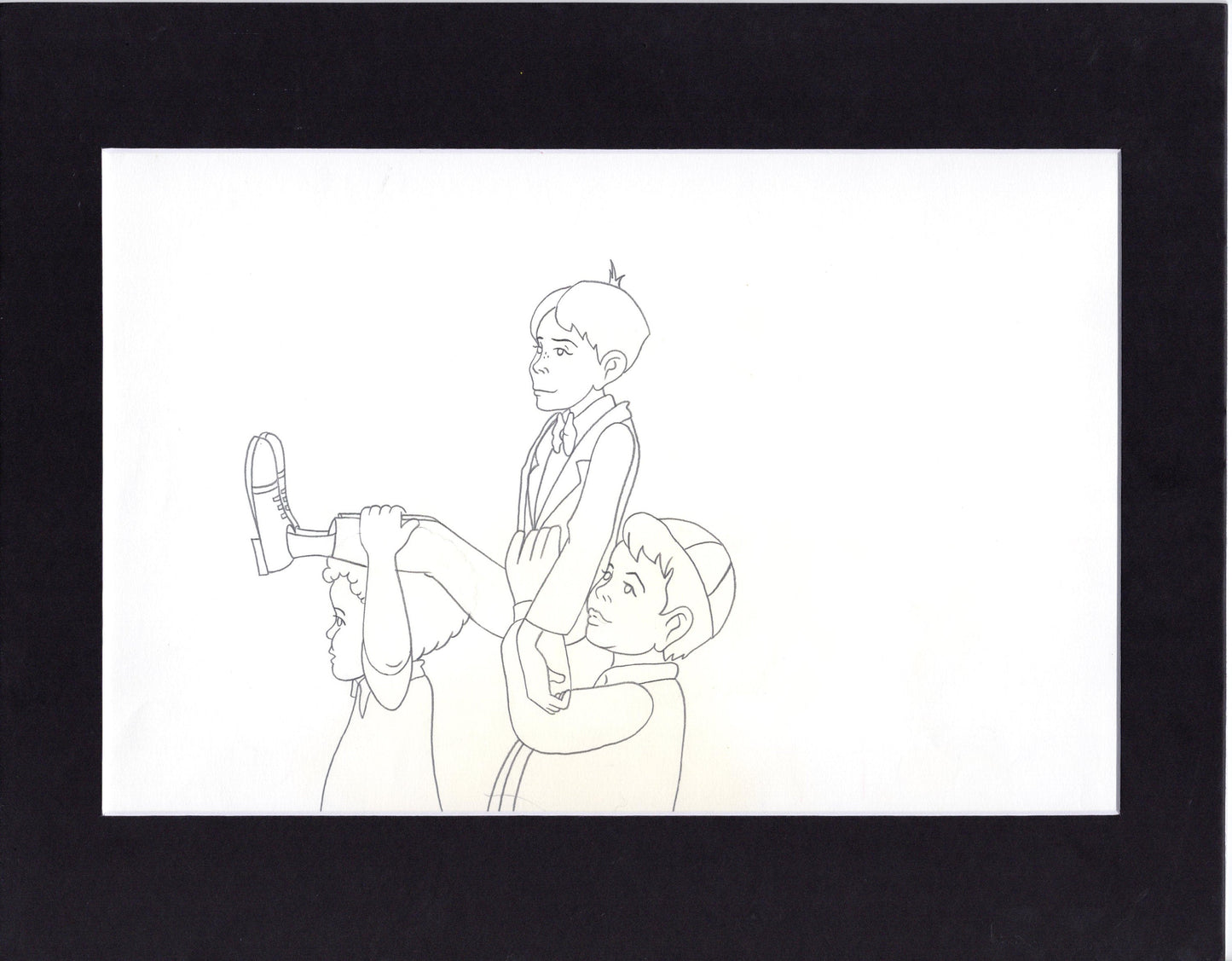 Little Rascals Production Animation Cel Drawing with Alfalfa from Hanna Barbera 1982-83 85