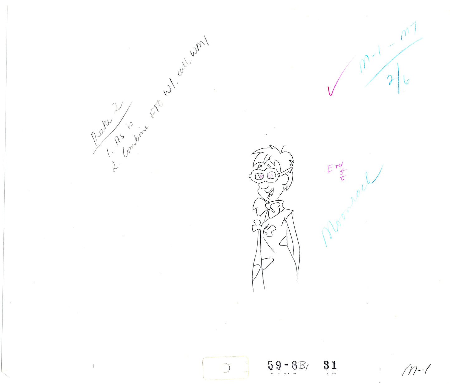 Flintstones Moonrock Original Production cel Drawing Hanna Barbera 1972 ms7