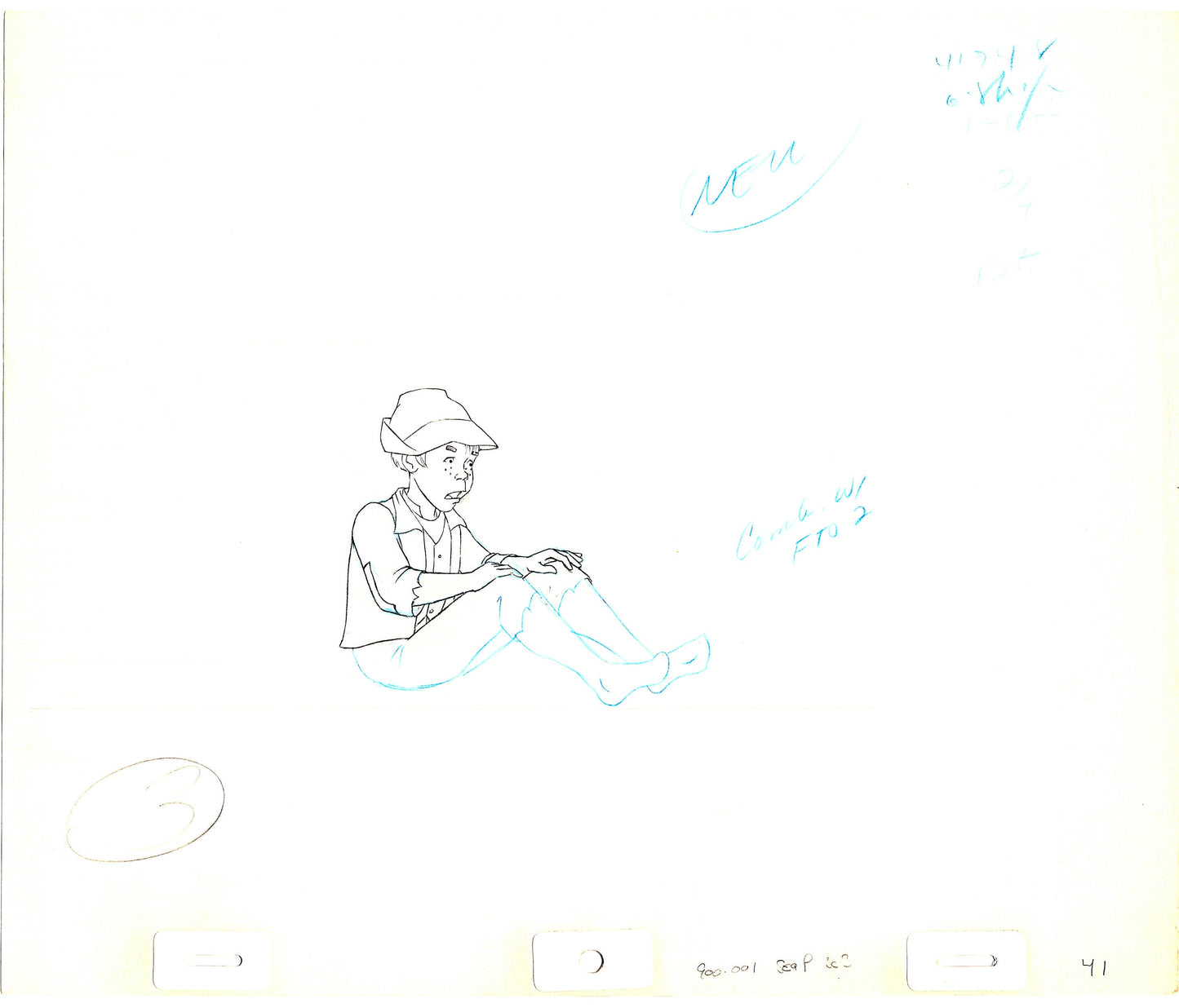 1982 Heidi's Song Peter Production Animation Cel Drawing Hanna Barbera m17