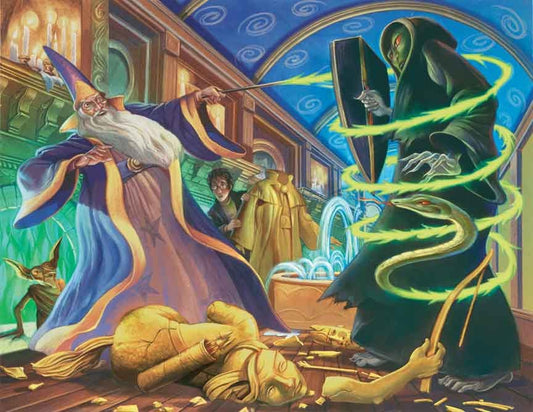 Harry Potter Dueling Wizards Mary GrandPre SIGNED Giclee on Fine Art Paper Limited Edition of 250