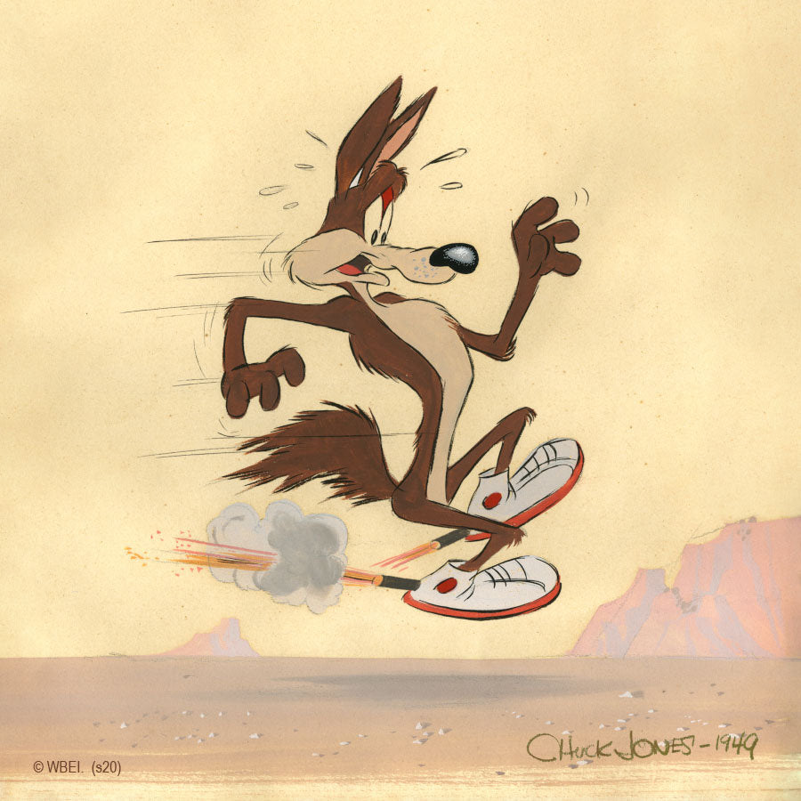Chuck Jones Wile E Coyote Fast-1949 Fine Art Print Warner Bros Limited Edition of 149