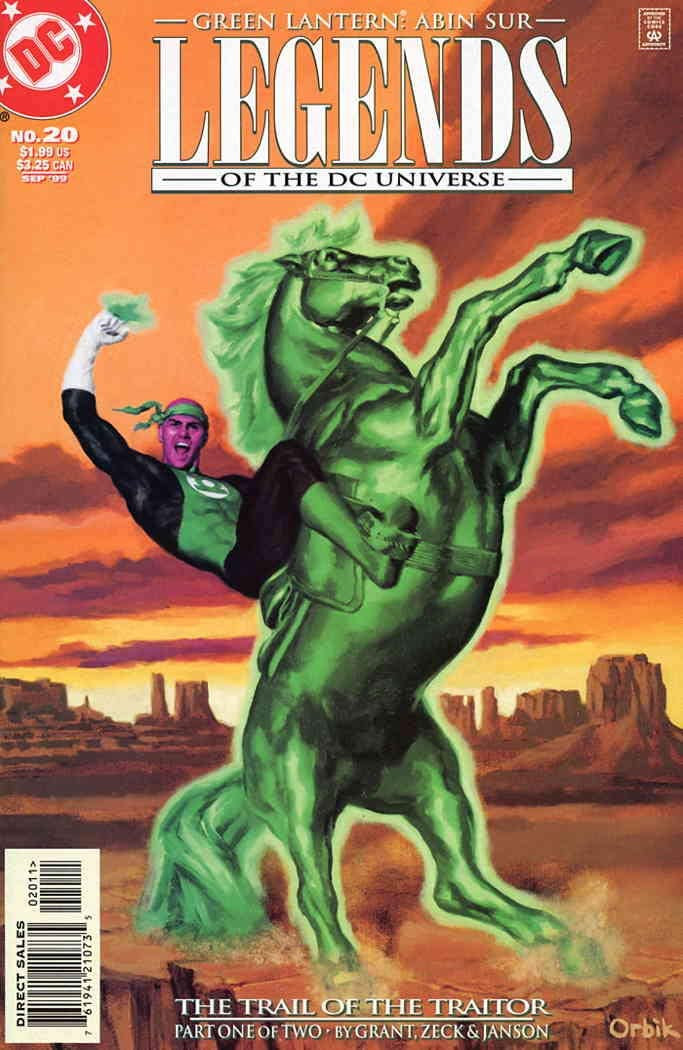 Glen Orbik Signed Original Cover Art Painting for Legends of the DC Universe #20 with Green Lantern 1999