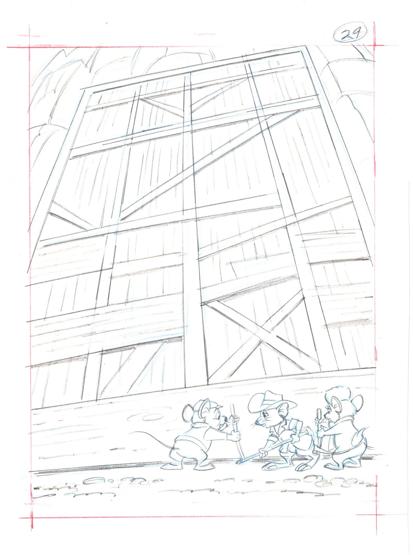 Walt Disney Rescuers Down Under Book Page Illustration Drawing from Pete Alvarado Page 29