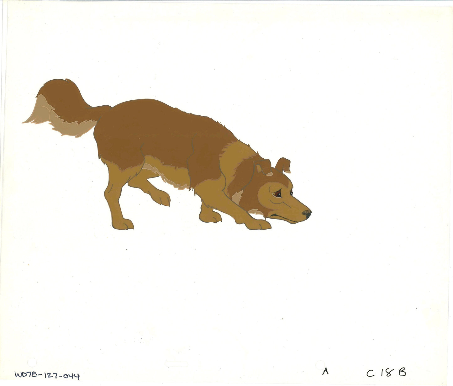 Watership Down Dog 1978 production animation cel with LJE Seal and COA 127-44