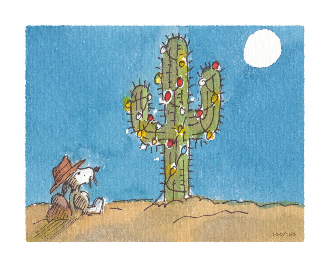 PEANUTS Holiday on Needles Snoopy Giclee Print Christmas Limited Edition of 150 MG05