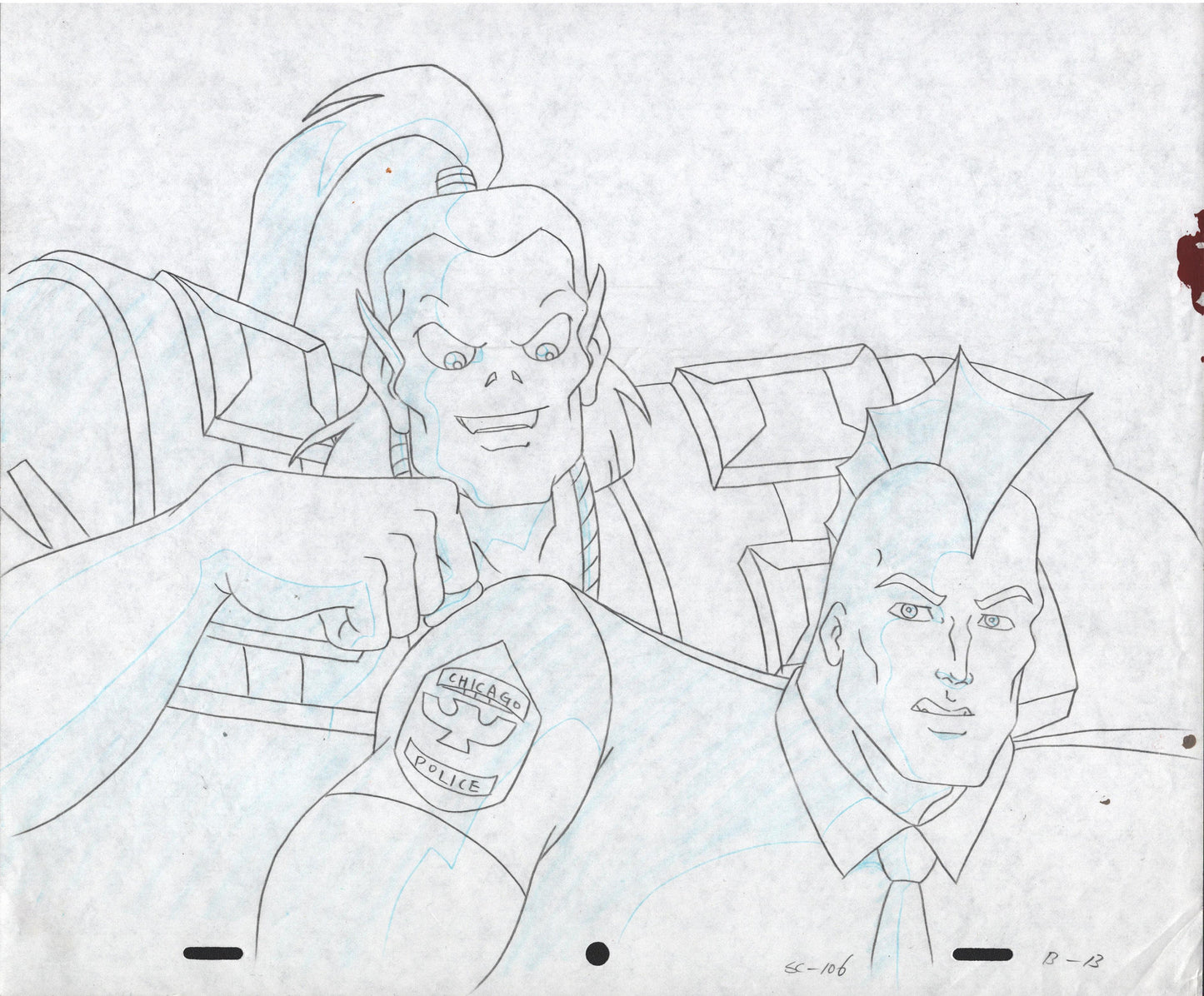 Savage Dragon Production Animation Cel and drawing Universal 1995-6 B13