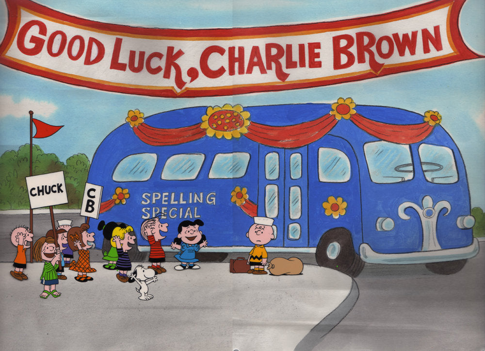 PEANUTS Good Luck Charlie Brown Limited Edition of 150 Animation Cel Signed by Bill Melendez mlc06