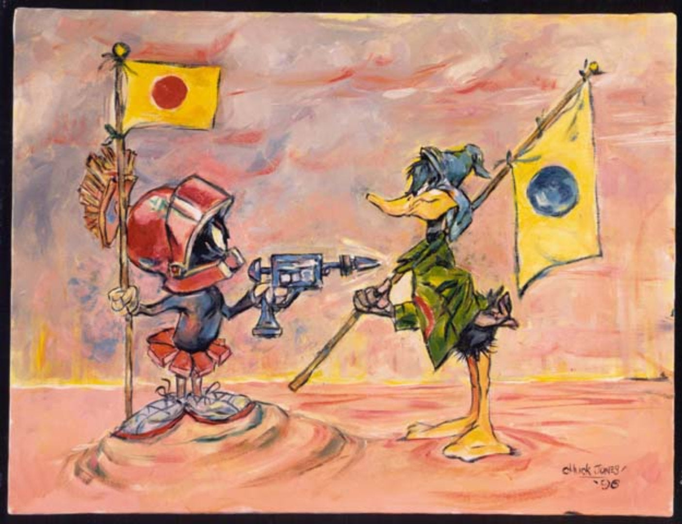 CHUCK JONES Fire When Ready Bugs Bunny and Marvin Martian Warner Brothers Canvas Giclee Limited Edition of 750 - SML