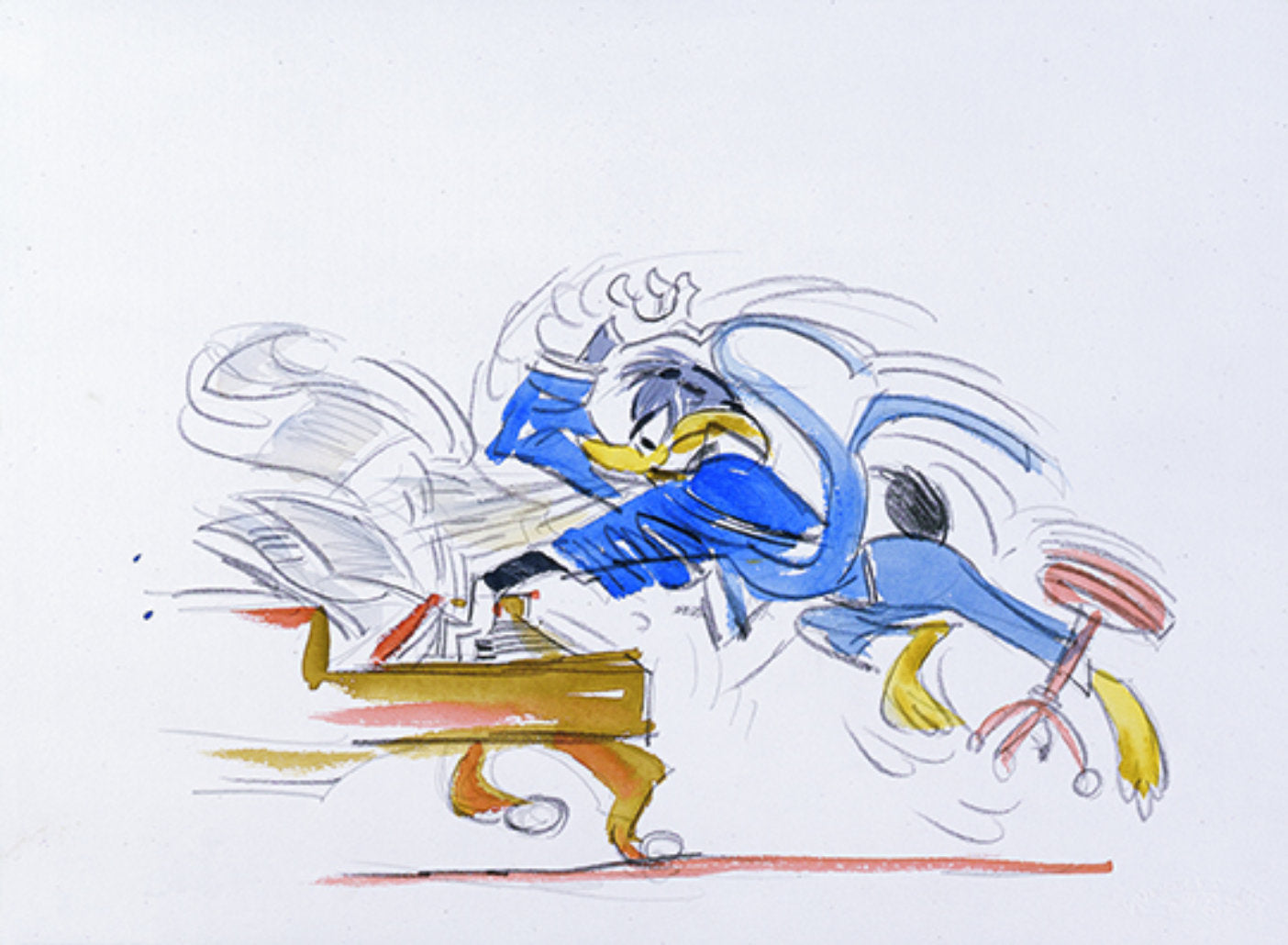 Chuck Jones Daffy Piano Daffy Duck Warner Brothers Giclee on Paper Limited Edition of 750