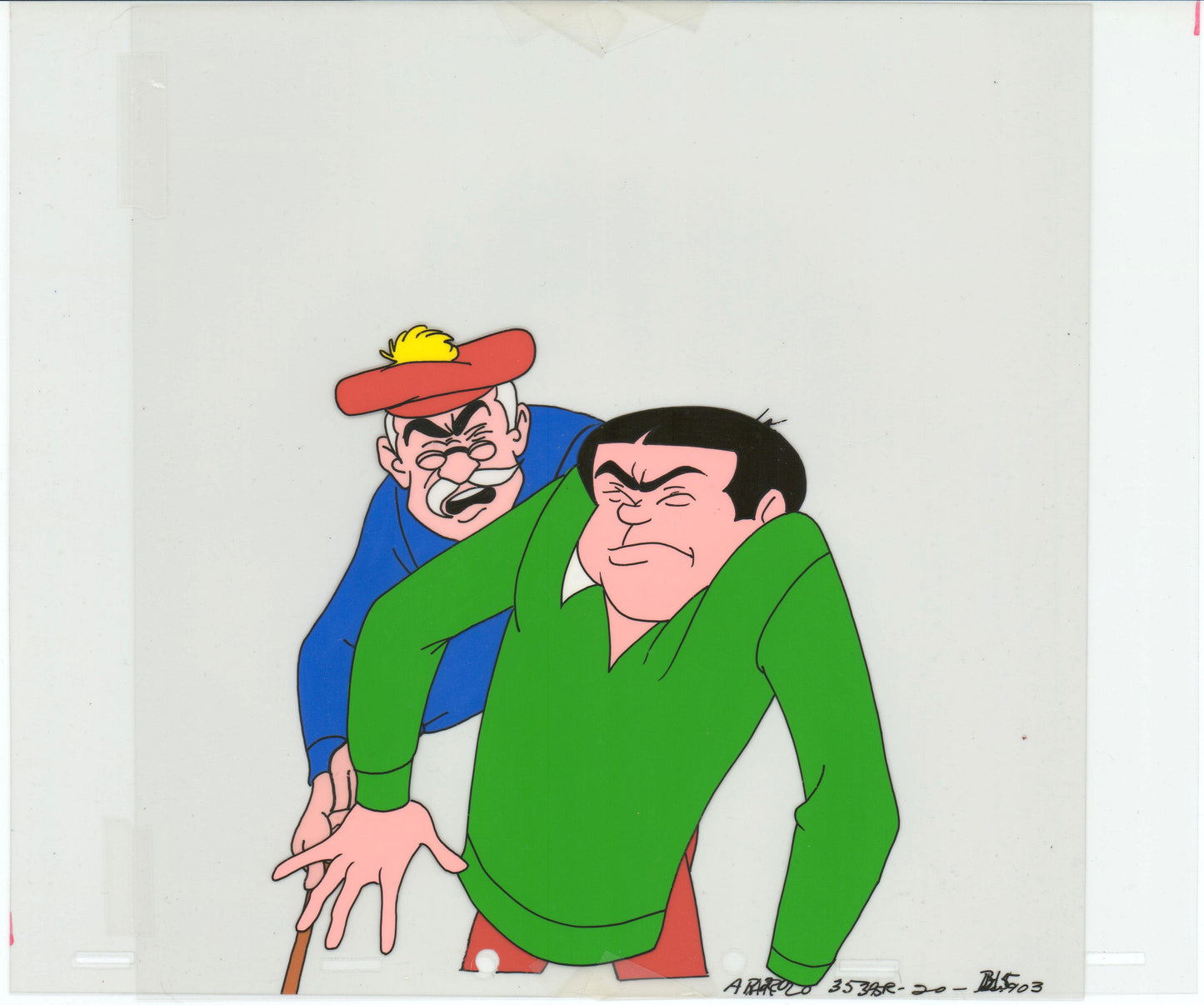 Archie Production Animation Art Cel Setup with Reggie FIlmation 1968-1969 b2214