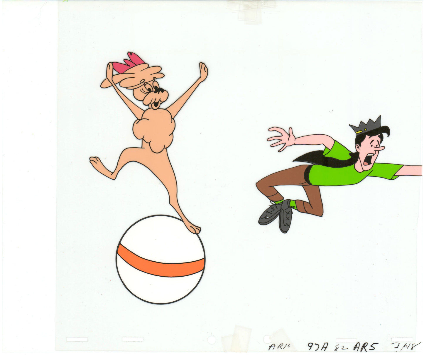 Archie Production Animation Art Cel Setup from Filmation 1968-1969 b2059