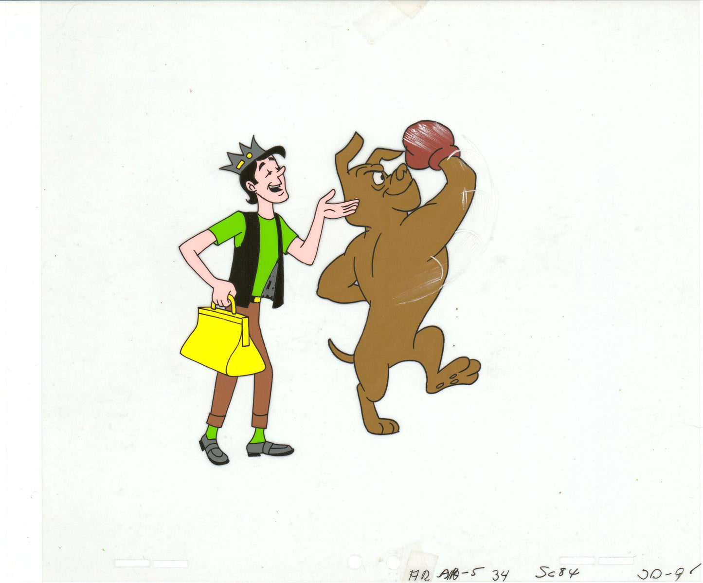 Archie Production Animation Art Cel Setup from Filmation 1968-1969 b2074