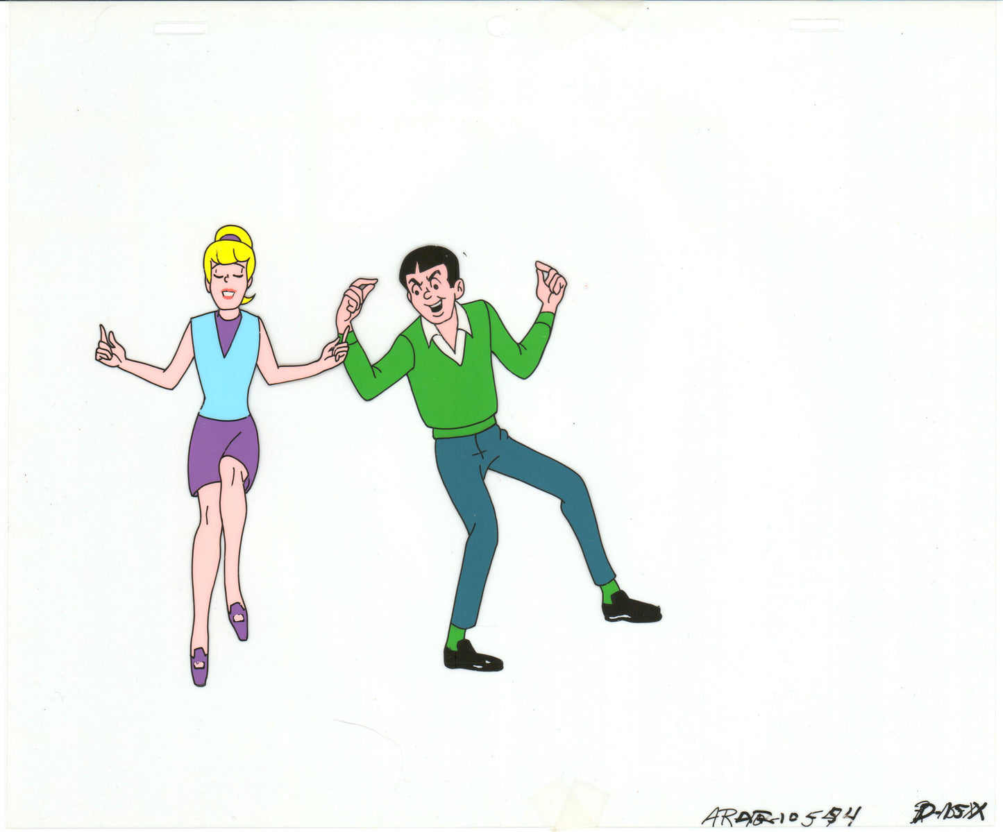 Archie Production Animation Art Cel Setup from Filmation 1968-1969 b2090