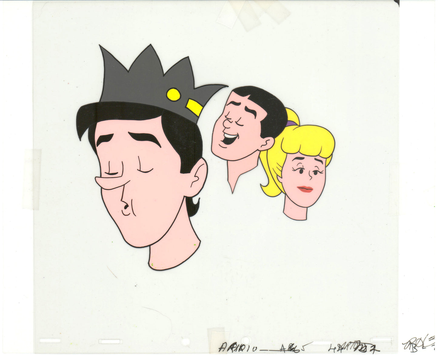 Archie Production Animation Art Cel Setup from Filmation 1968-1969 b2101