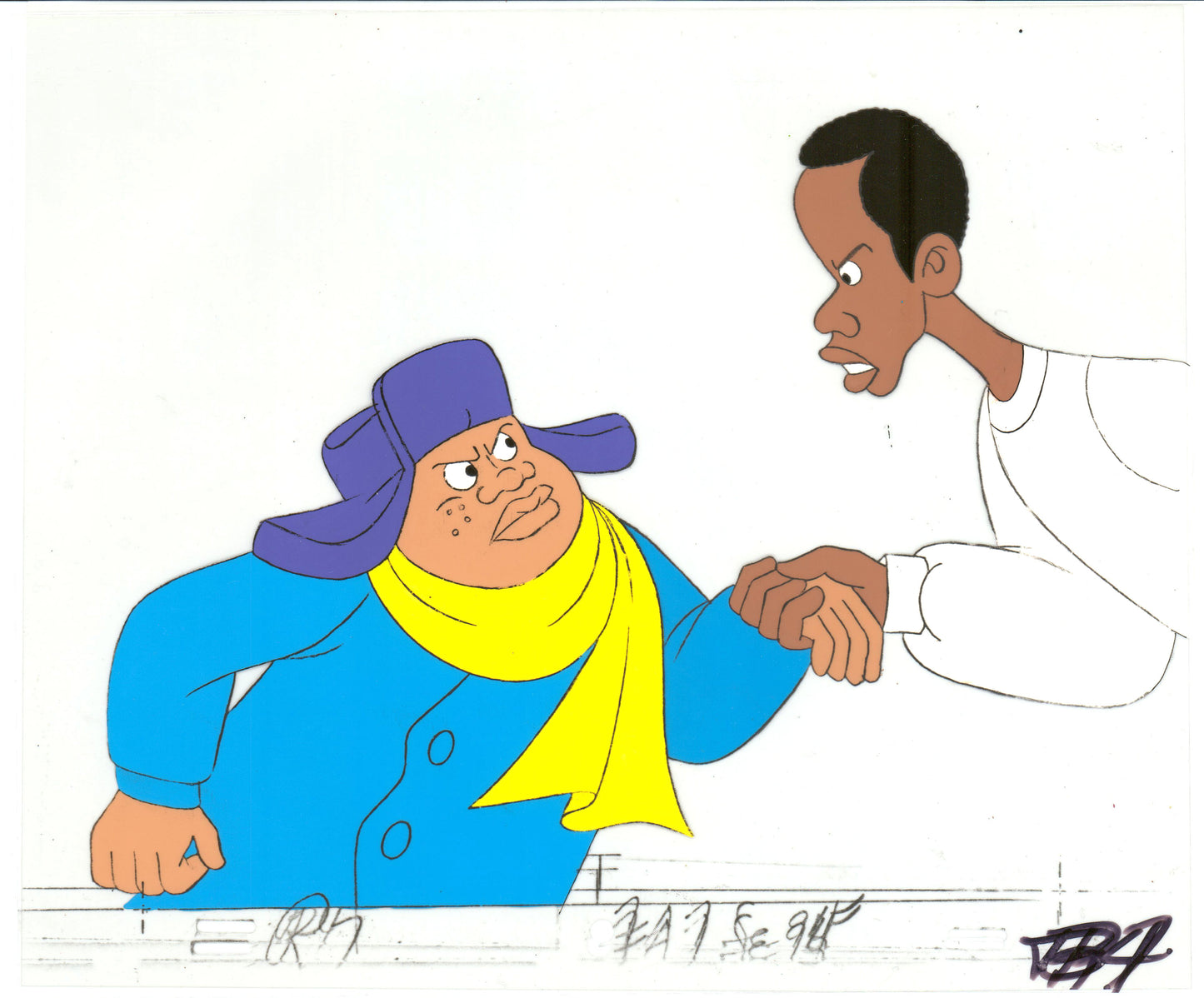 Fat Albert & the Gang Production Animation Cel Used to Make the Filmation Cartoon 1972-75 b2012