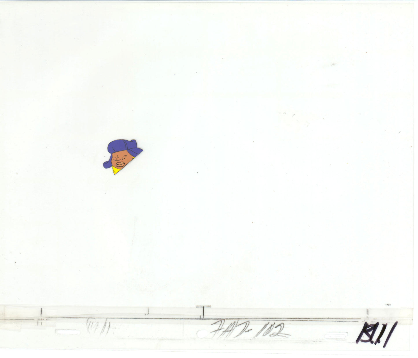 Fat Albert & the Gang Production Animation Cel Used to Make the Filmation Cartoon 1972-75 b2031