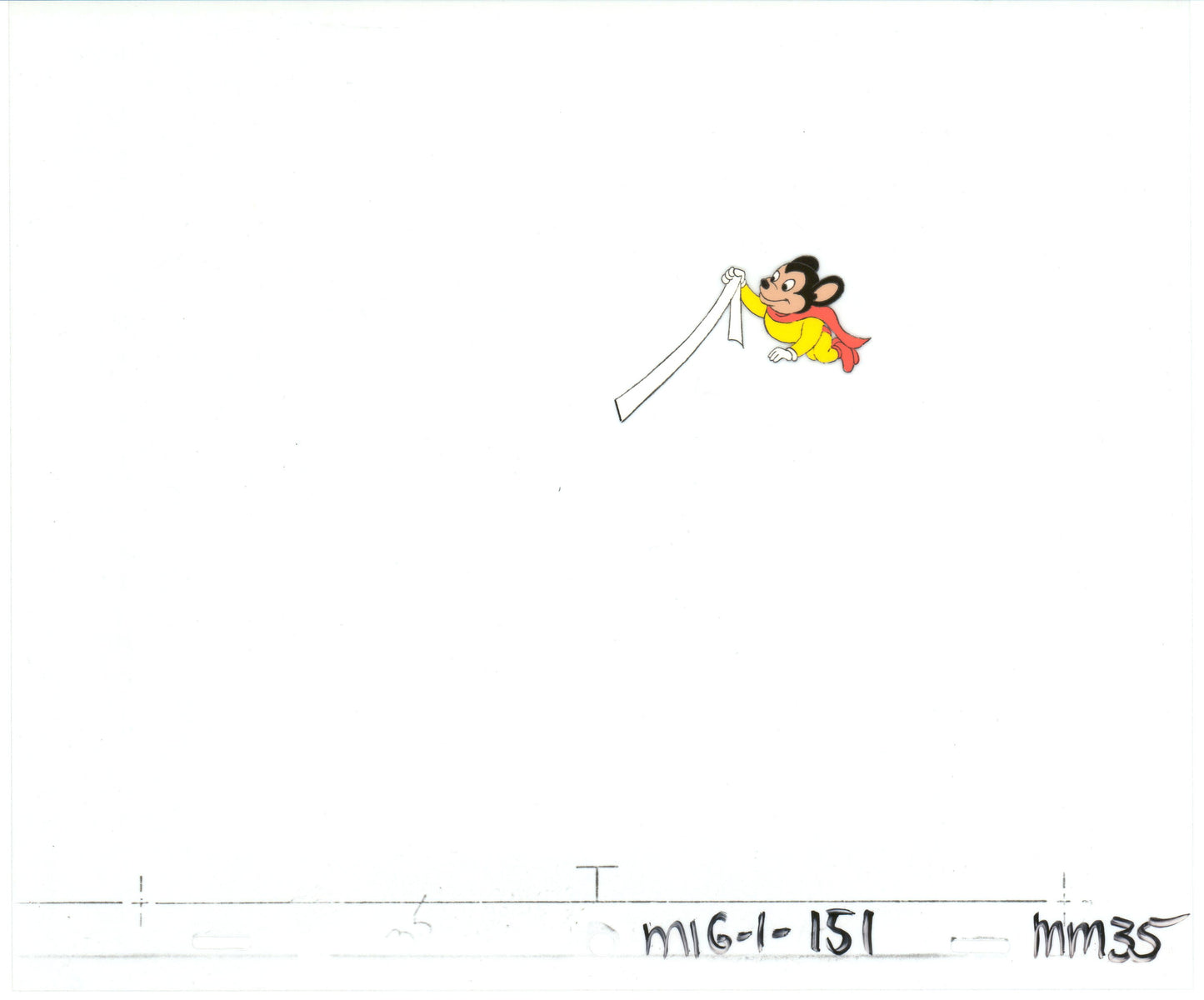 Mighty Mouse Cartoon Production Animation Cel Setup from Filmation Anime 1979-80 B2017