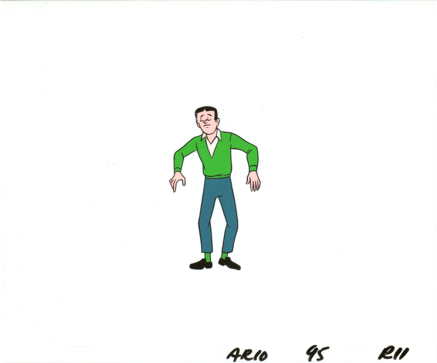 Archie Production Animation Art Cel Setup with Reggie FIlmation 1968-1969 b2207