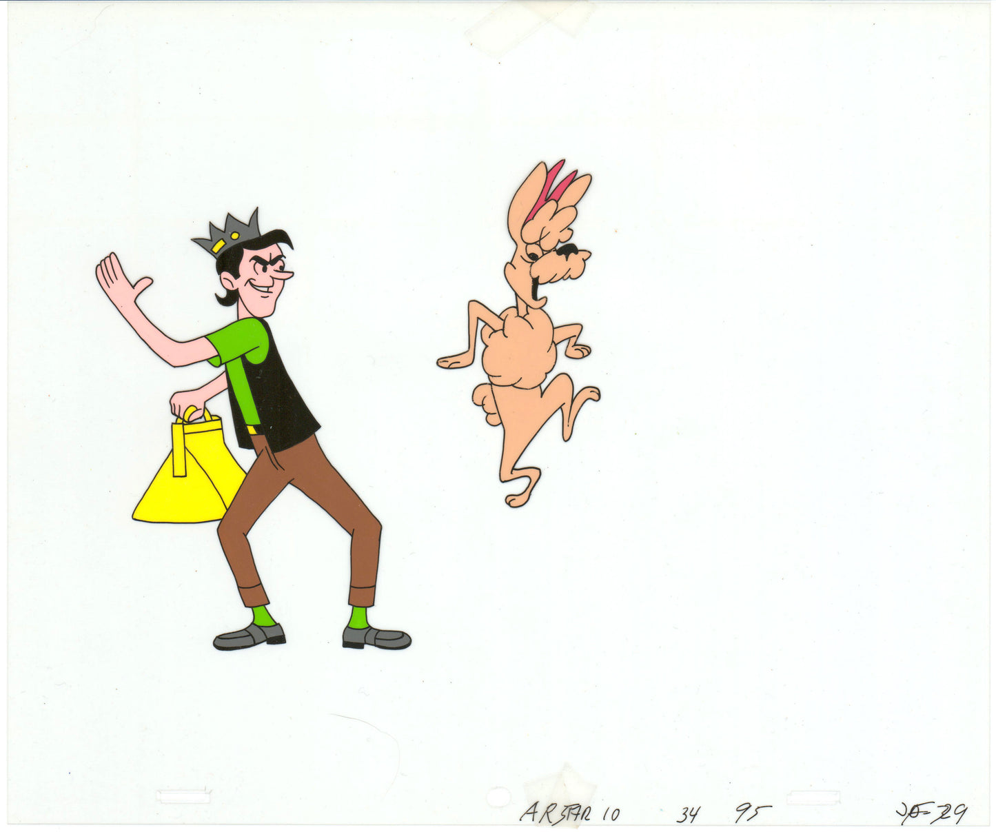 Archie Production Animation Art Cel Setup from Filmation 1968-1969 b2085