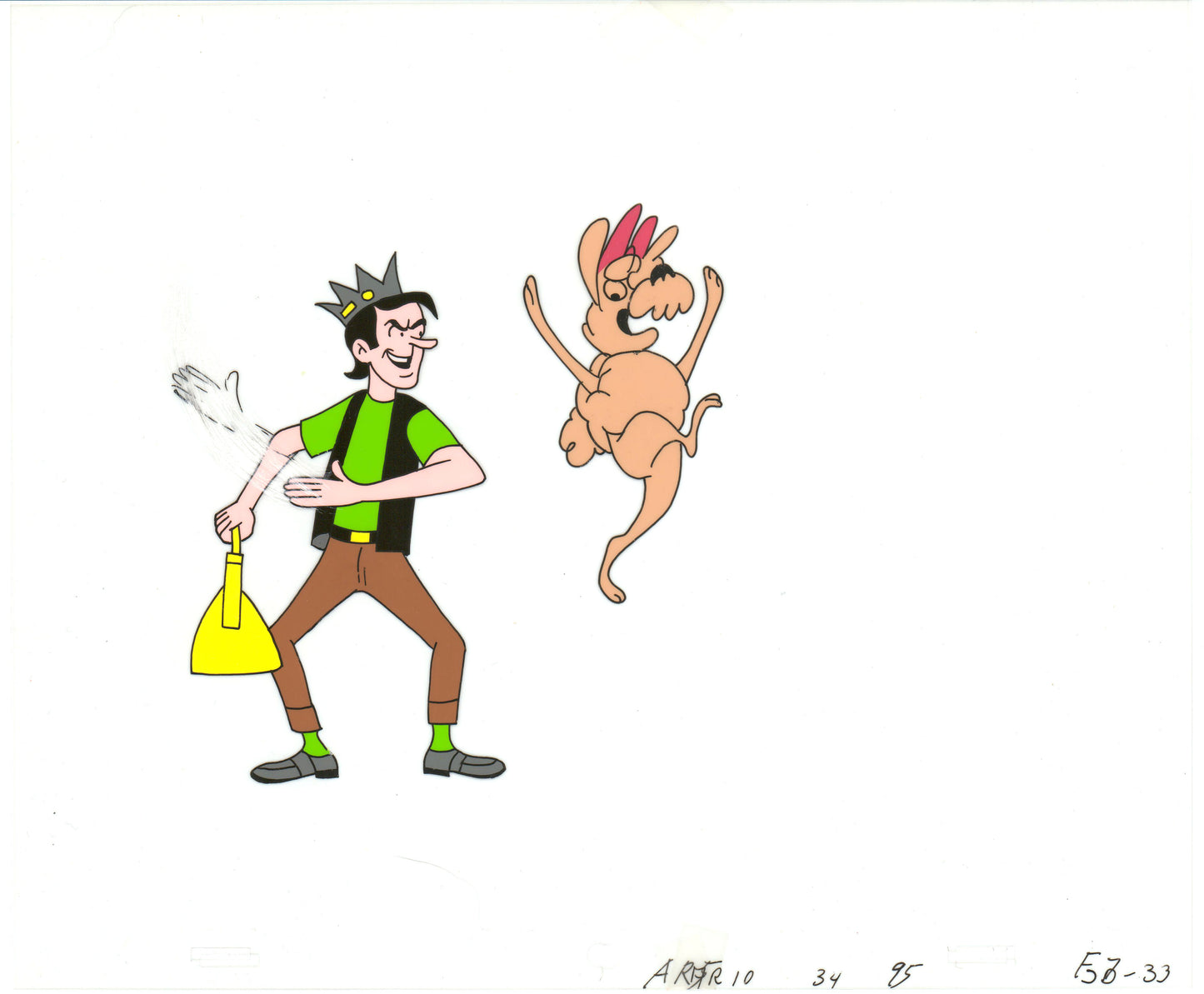 Archie Production Animation Art Cel Setup from Filmation 1968-1969 b2087