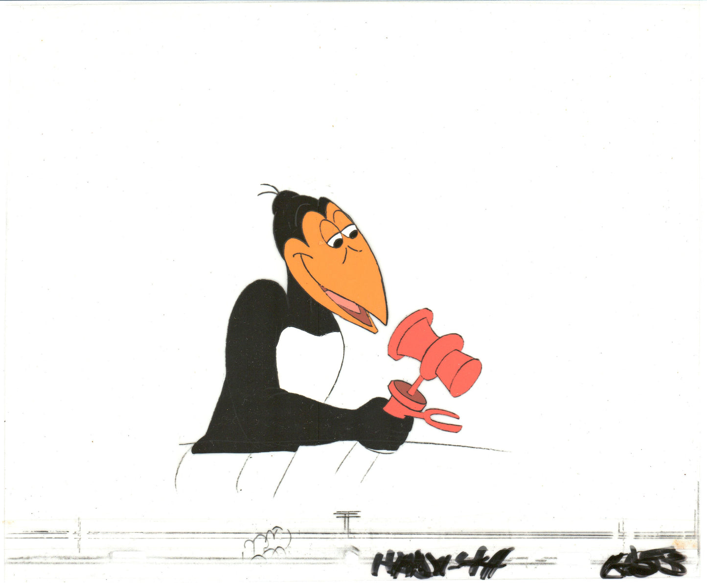 Heckle and Jeckle Production Animation Cel Setup from Filmation 1979 b2006
