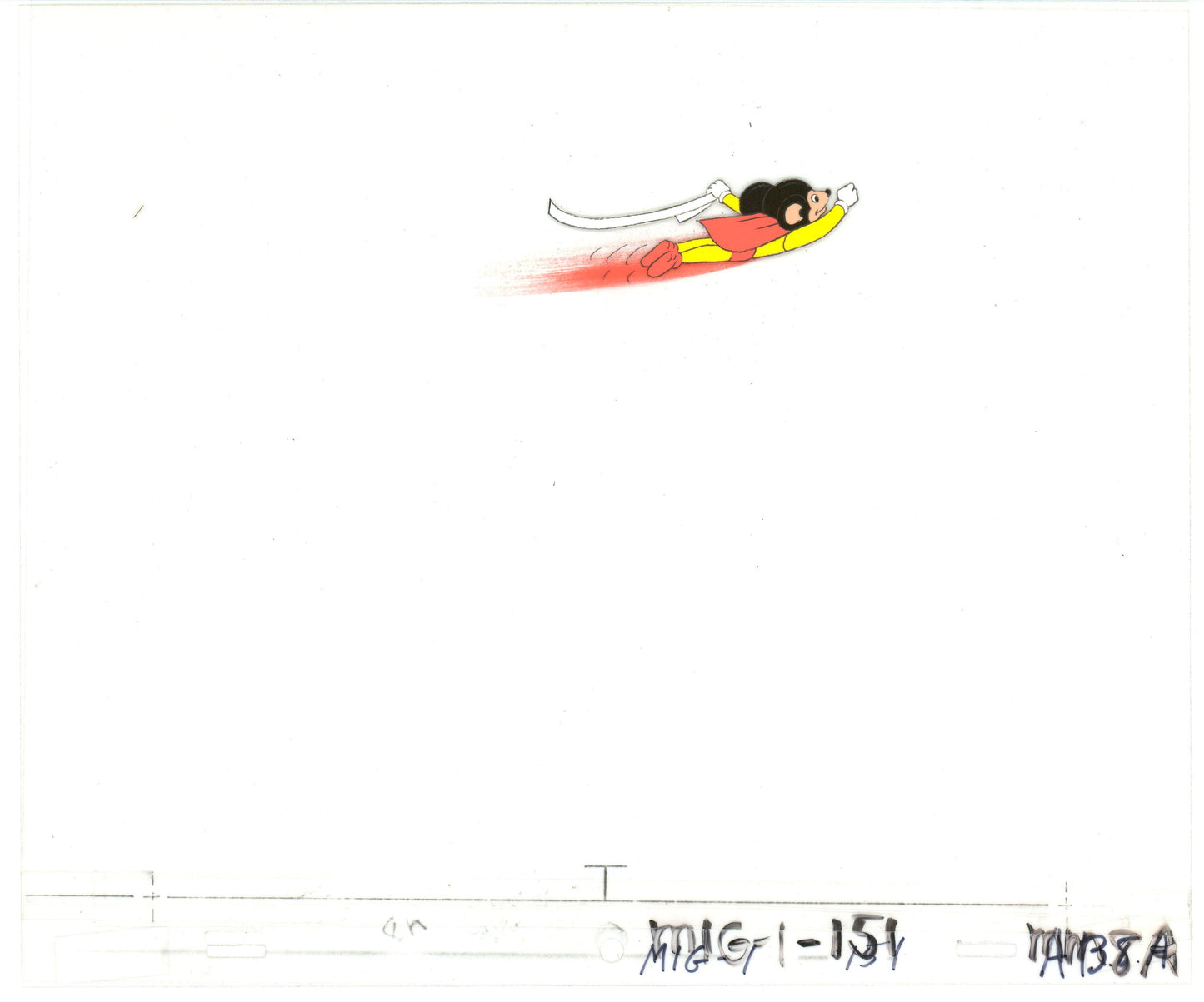 Mighty Mouse Cartoon Production Animation Cel Setup from Filmation Anime 1979-80 B2015