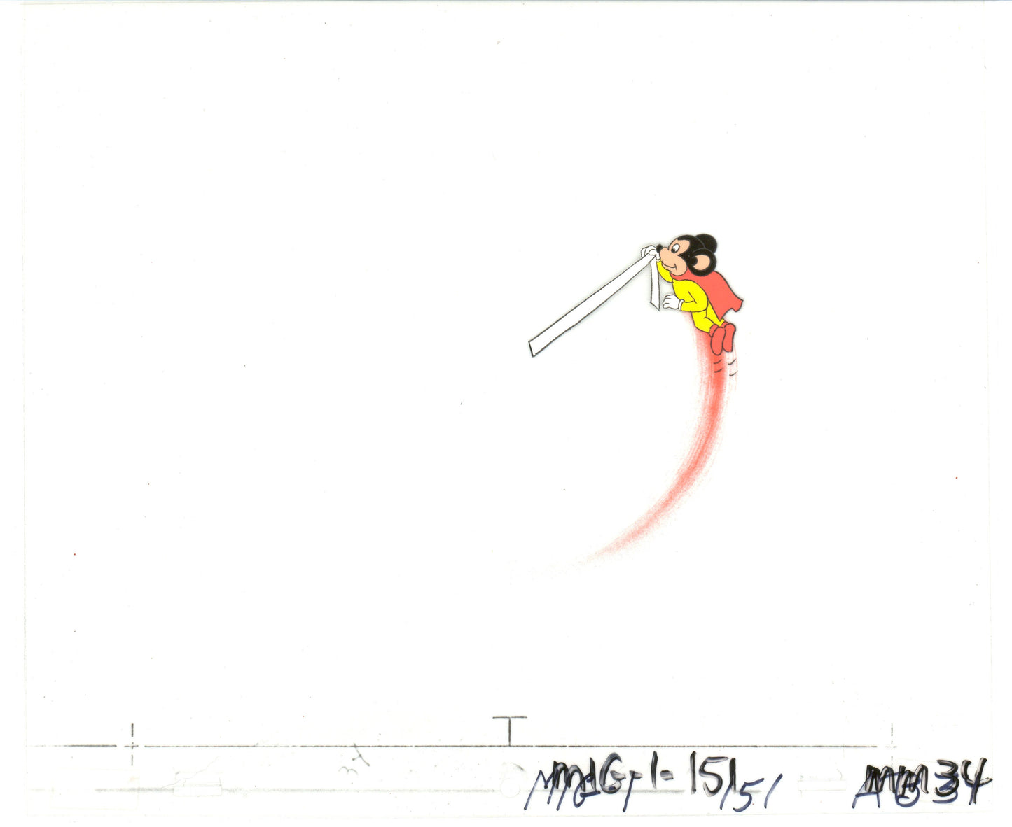 Mighty Mouse Cartoon Production Animation Cel Setup from Filmation Anime 1979-80 B2018