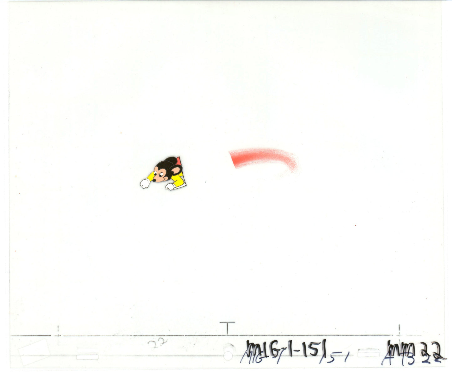 Mighty Mouse Cartoon Production Animation Cel Setup from Filmation Anime 1979-80 B2026