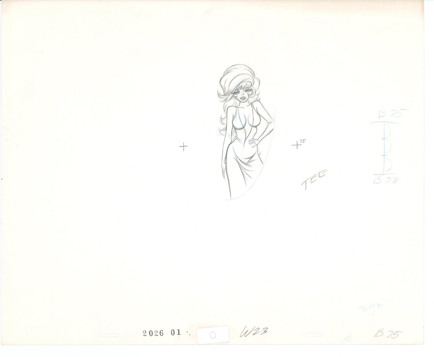 Rock Odyssey Key original production animation cel drawing Hanna-Barbera 1987 B3116