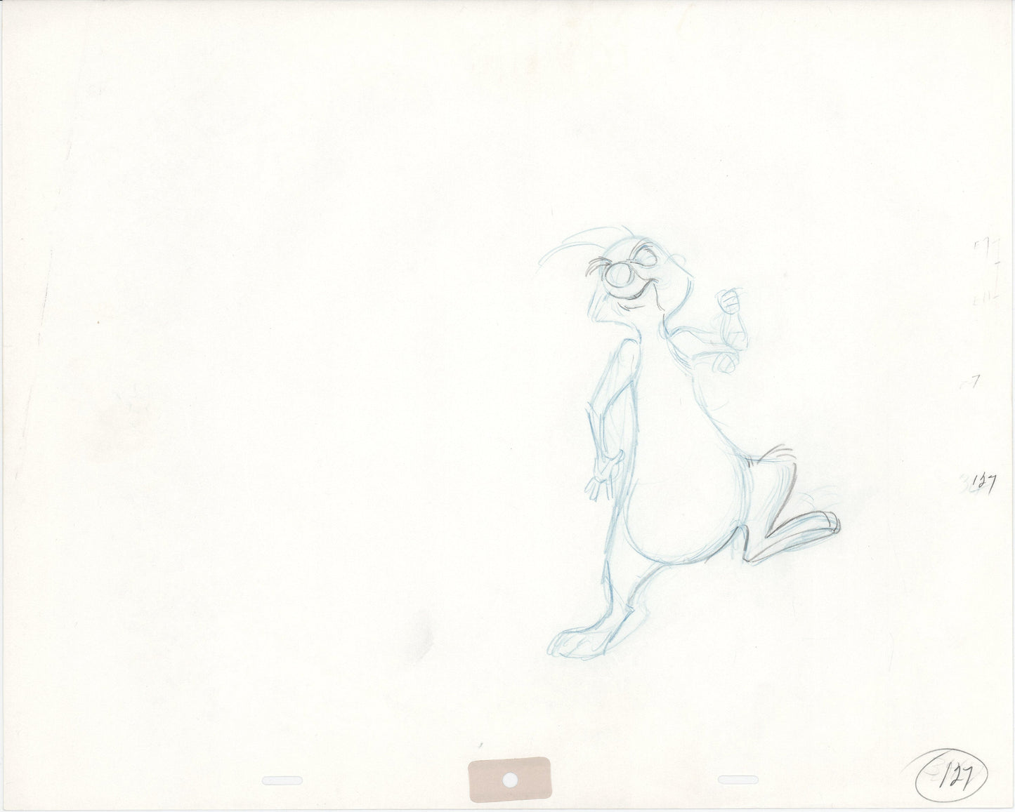 Winnie the Pooh Rabbit Walt Disney Production Animation Cel Drawing b3230