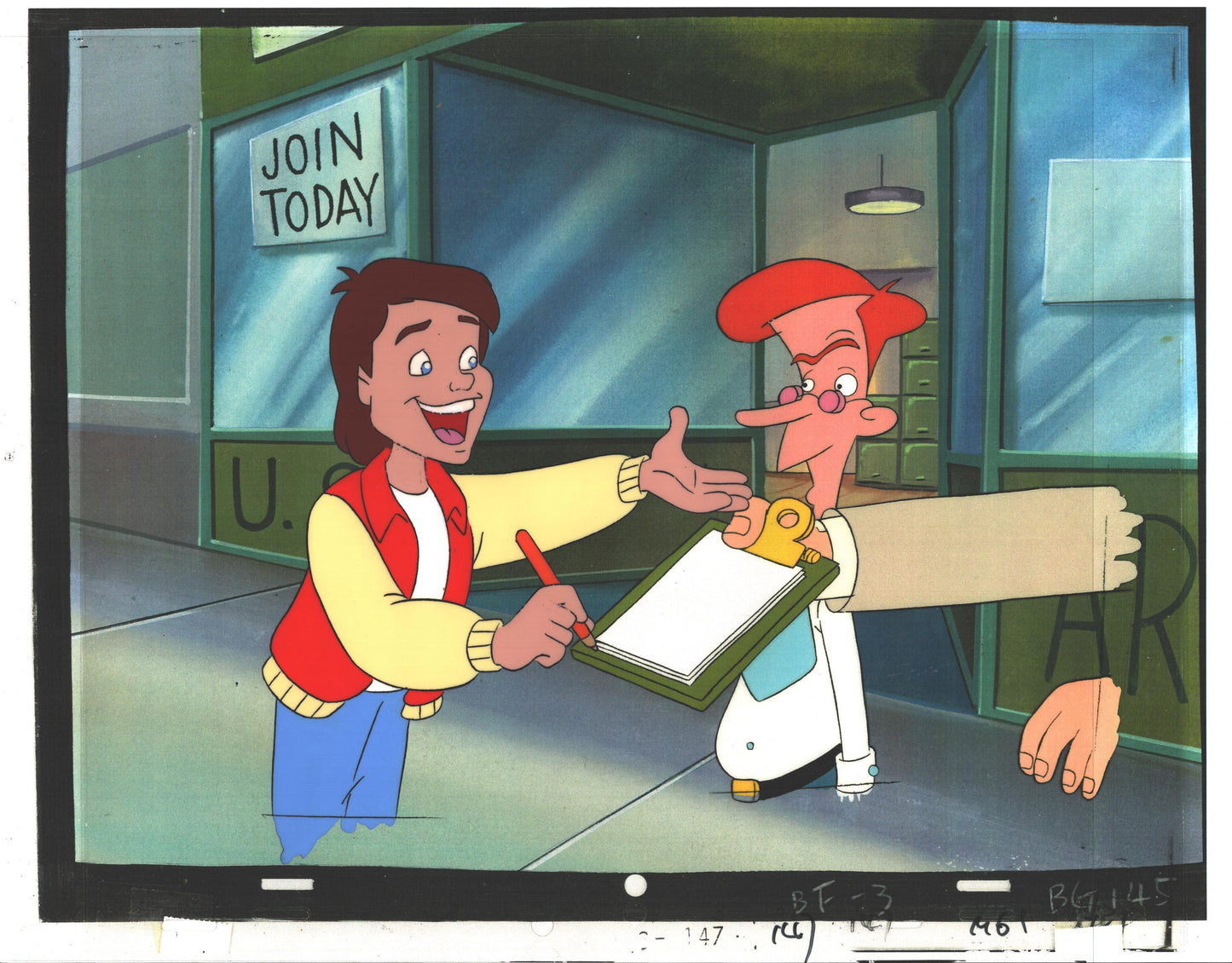 Back to the Future Original Production Animation Cel Universal Cartoon 1991-2 b3m61