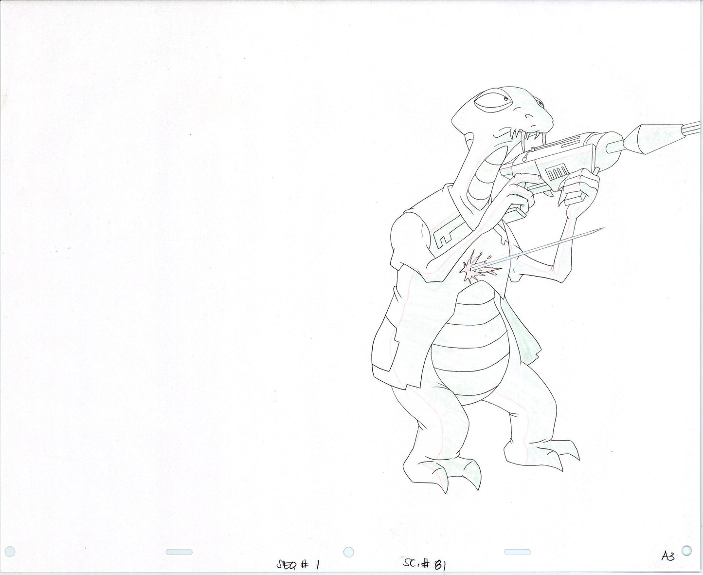 Heavy Metal 2000 FAKK2 Original Production Animation Cel Drawing B3149