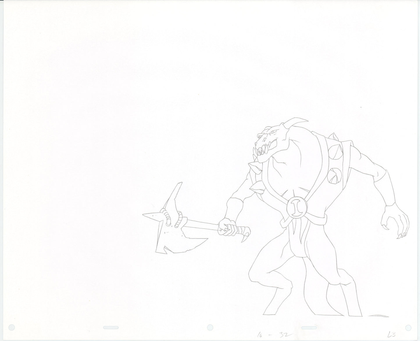Heavy Metal 2000 FAKK2 Original Production Animation Cel Drawing B3166