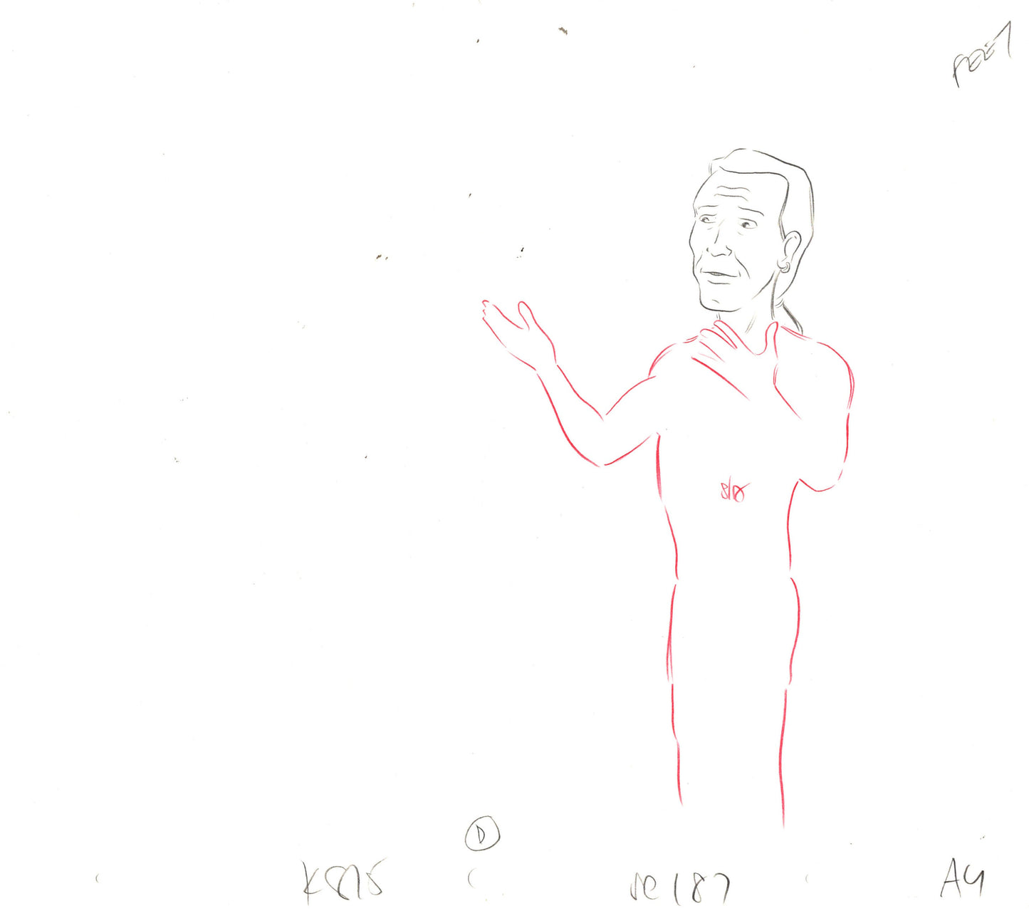 King of the Hill Original Animation Production Cel Drawing from FOX 284