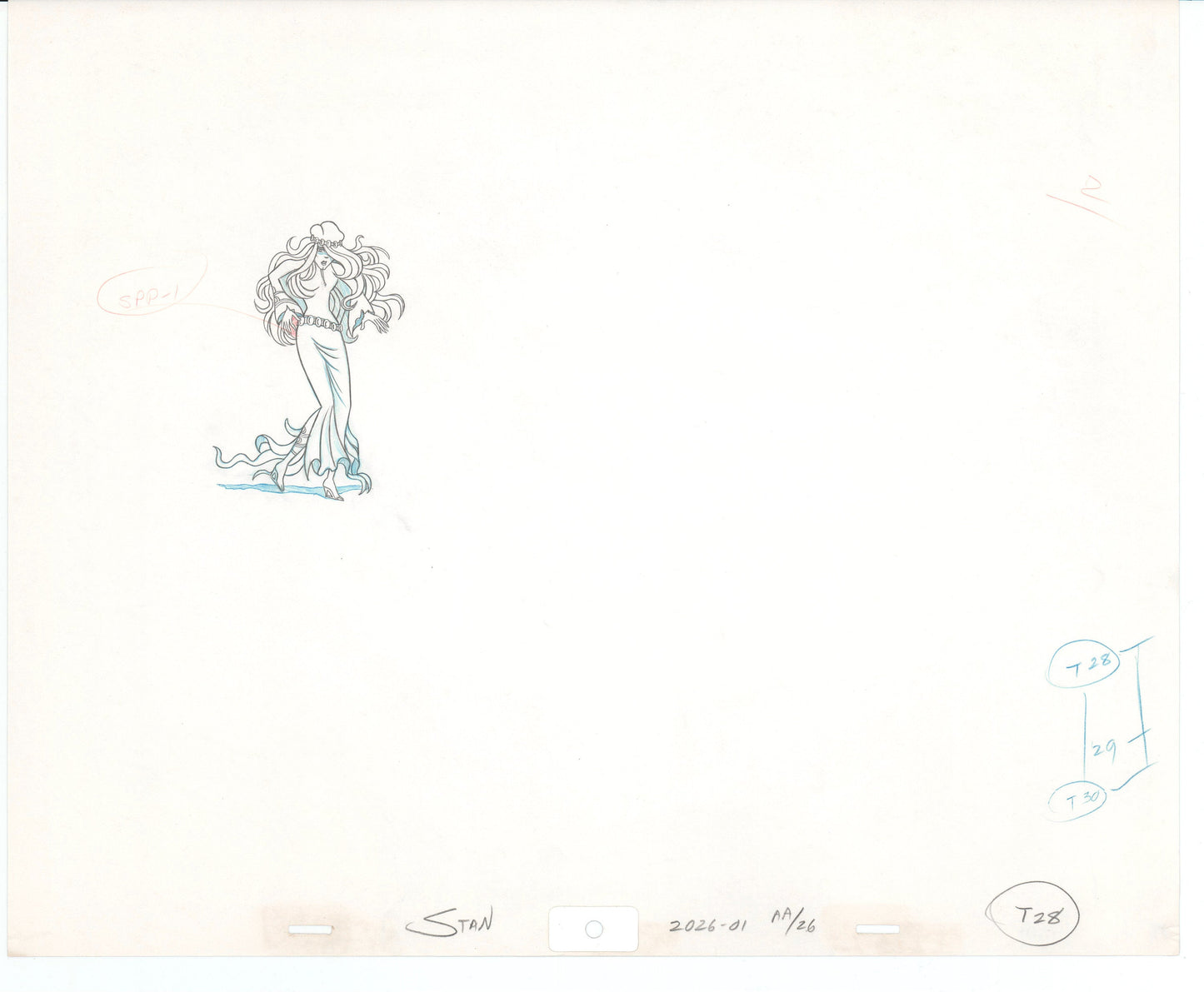 Rock Odyssey Key original production animation cel drawing Hanna-Barbera 1987 B3134