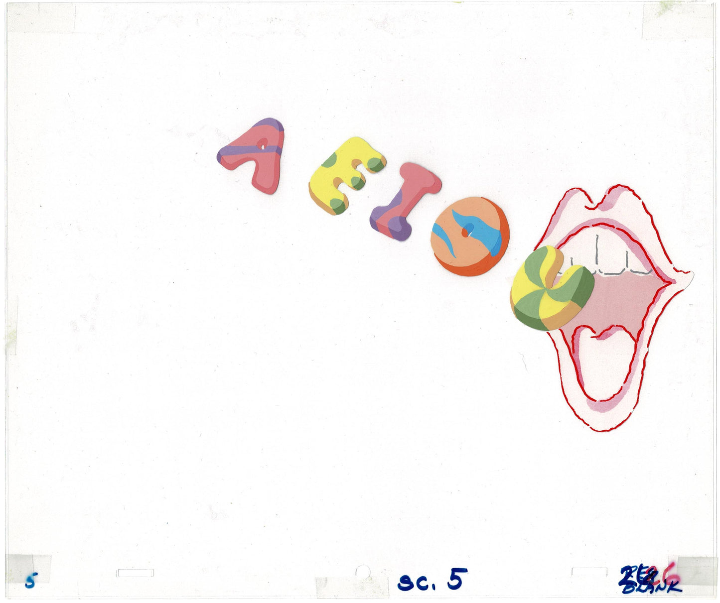 Post Alphabits Cereal Original Production Animation Cel R O Bliechman! sm