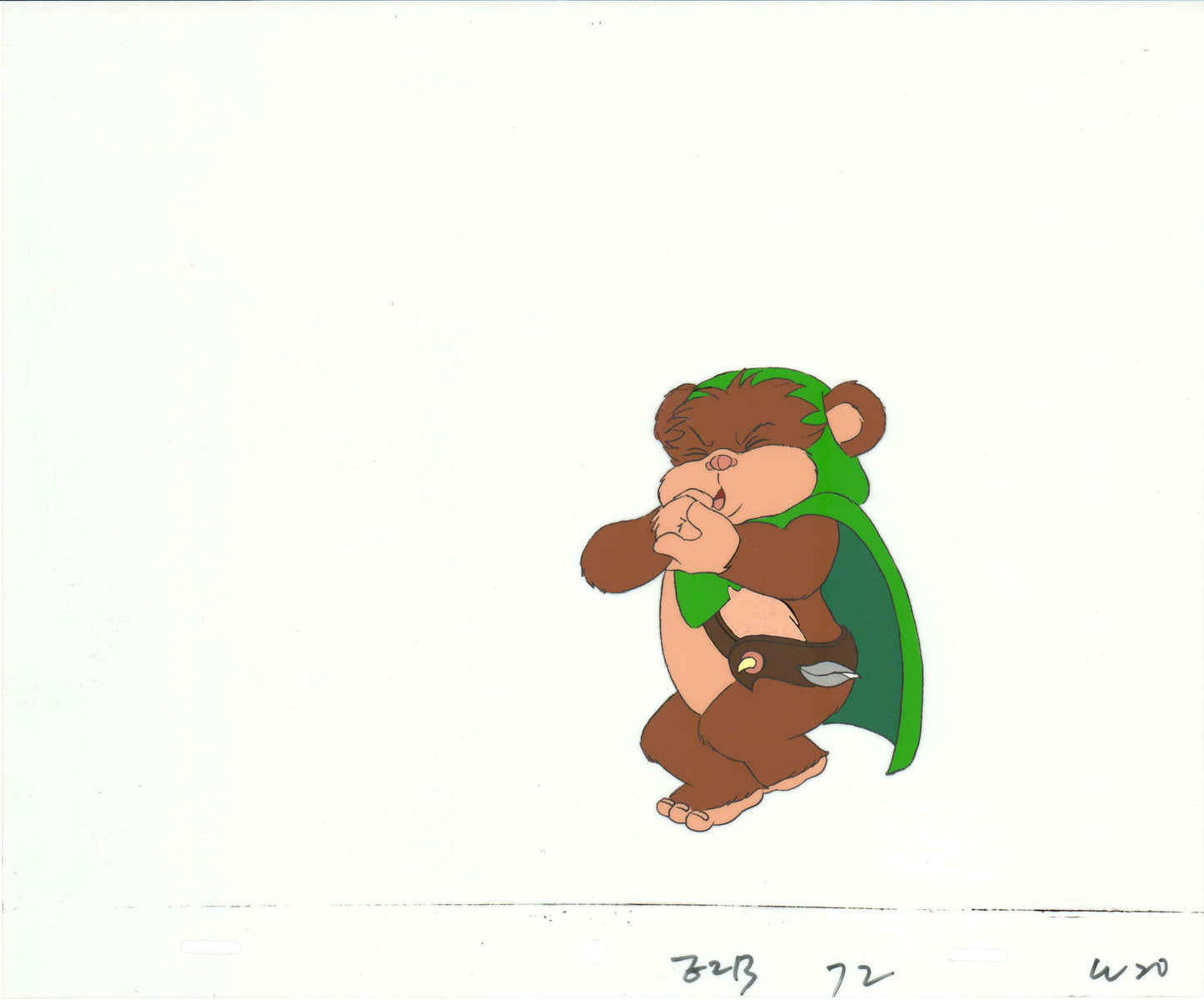 Star Wars: Ewoks Wicket from Season Two Original Production Animation Cel and Drawing from Lucasfilm b5397