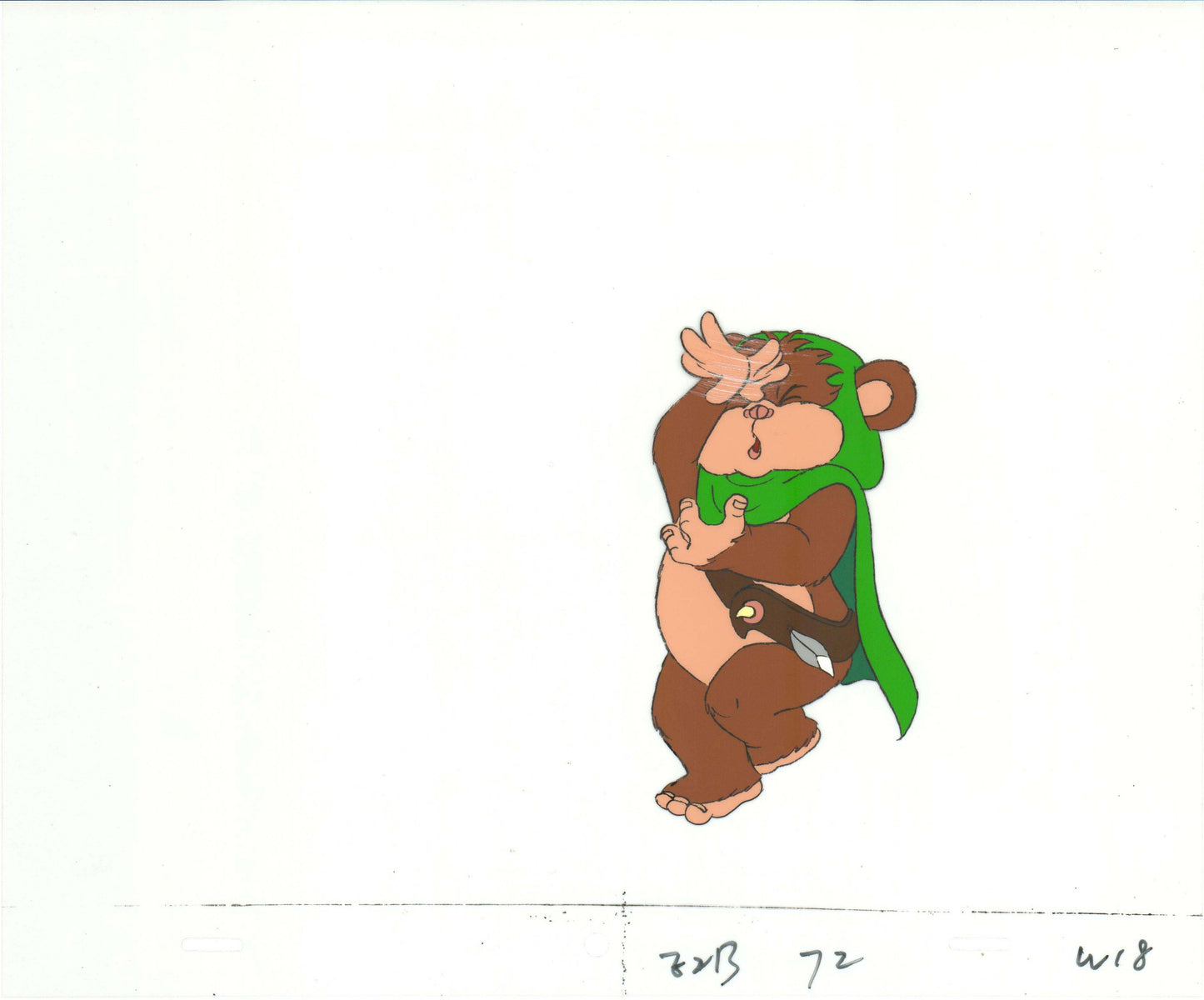 Star Wars: Ewoks Wicket from Season Two Original Production Animation Cel and Drawing from Lucasfilm b5398