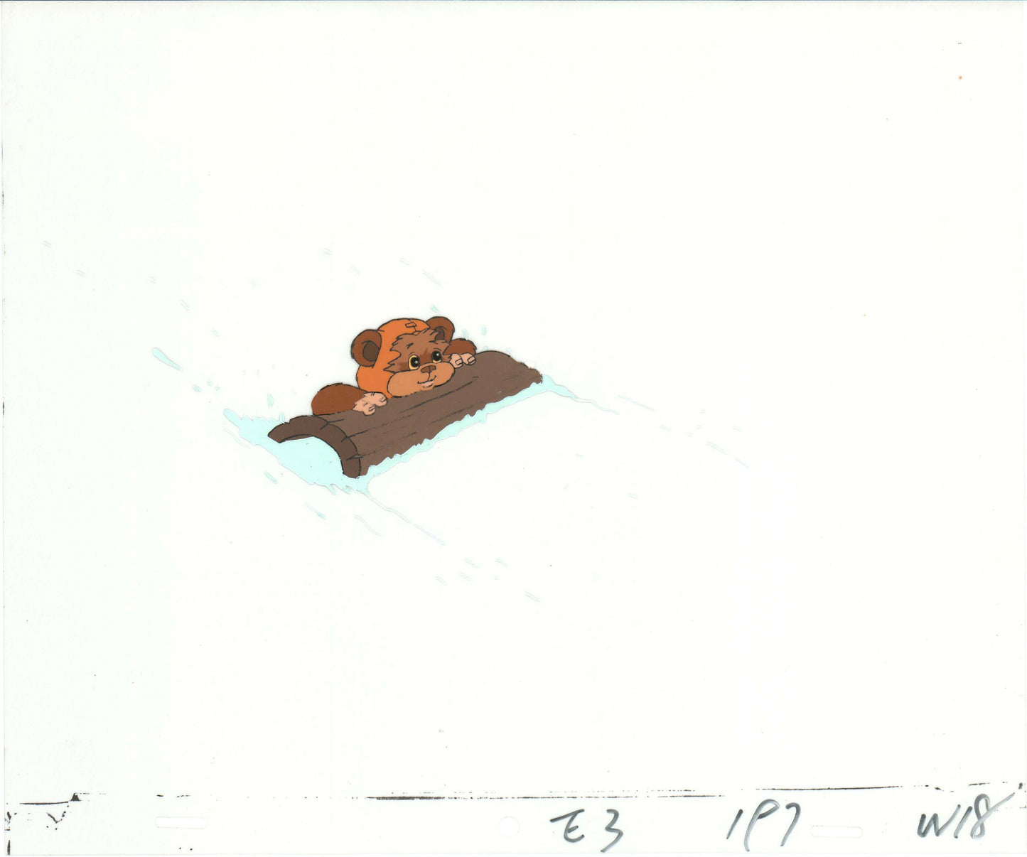 Star Wars: Ewoks Wicket from Season One Original Production Animation Cel and Drawing from Lucasfilm b5416