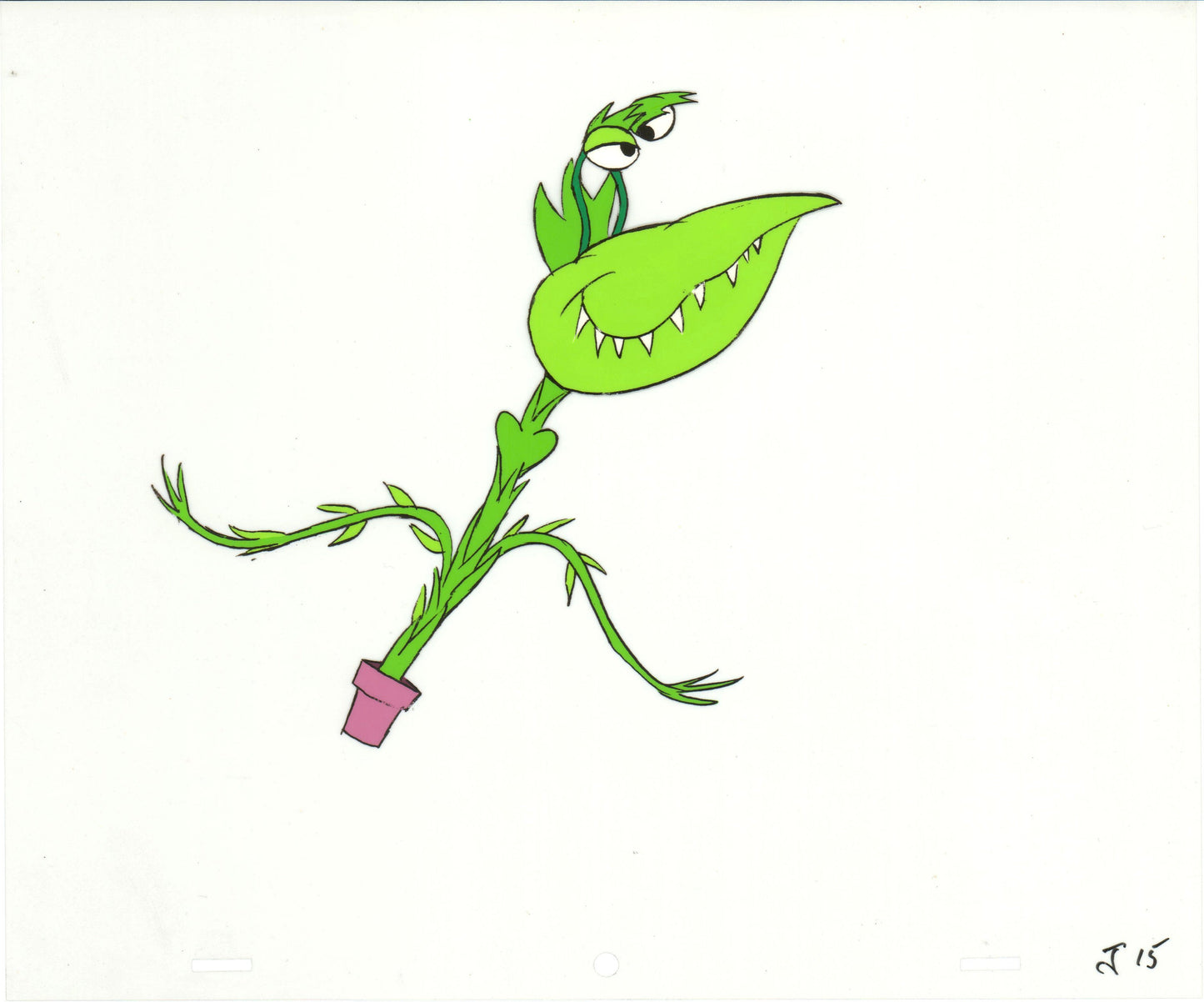Little Shop of Horrors Junior Monster from Marvel Original Production Animation Cel 1991 b5597